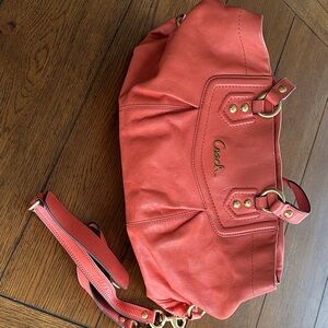 Coach Women's Coral Leather Shoulder Bag